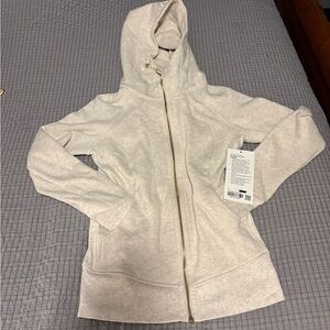 Lululemon Athletica Light Gray Hooded Jacket size 4 NWT